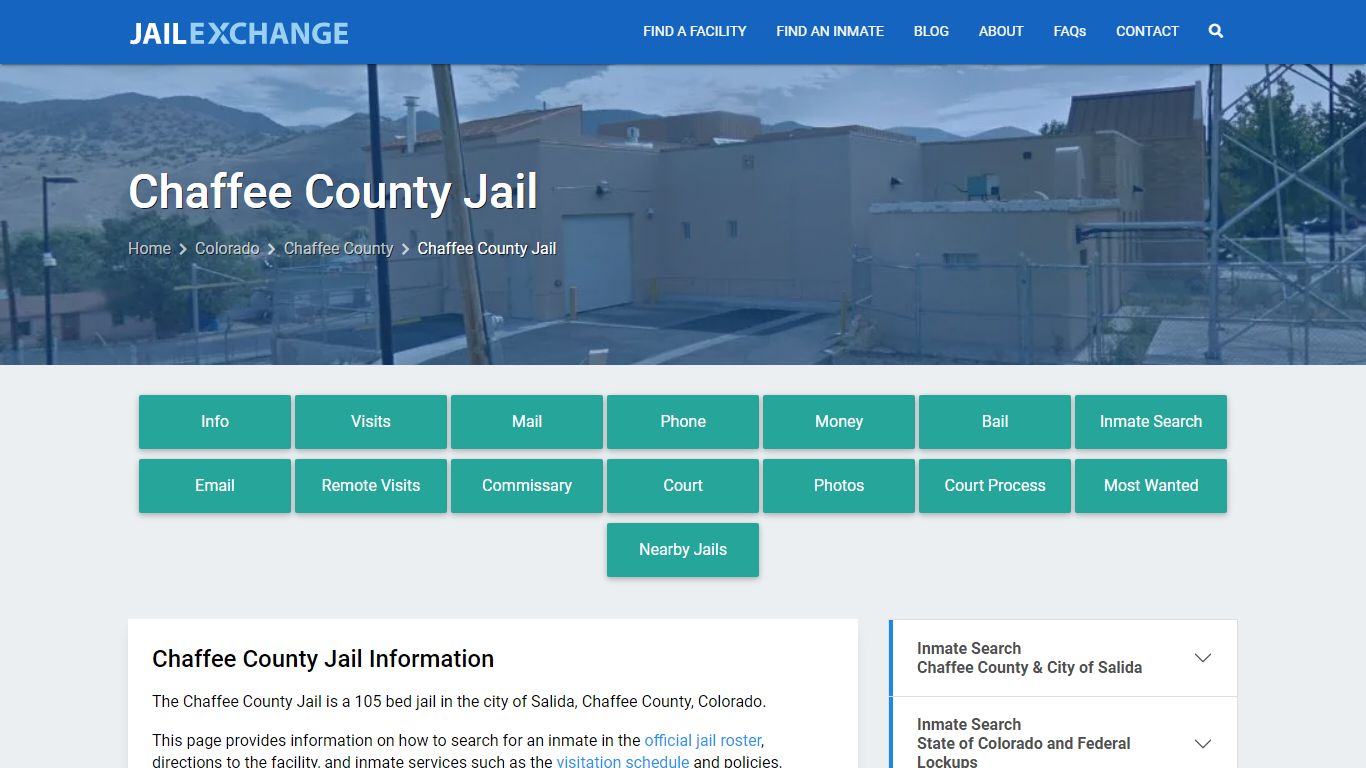 Chaffee County Jail, CO Inmate Search, Information